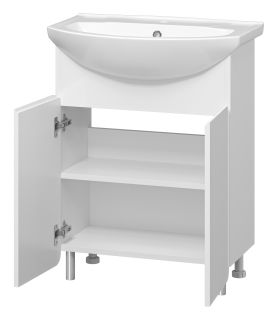 Напольная тумба под раковину Misty Чегет 65см белый